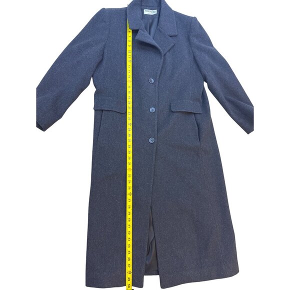 Forecaster of Boston Women's Charcoal Gray Overcoat Wool Cashmere Button Up 14 - Picture 2 of 14